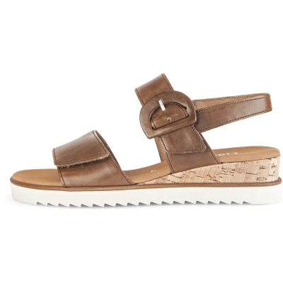 Afbeelding van Gabor 752 Sandalen Met Sleehak Dames Camel Maat 35