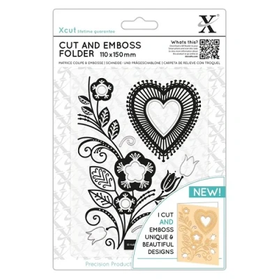 Afbeelding van 110 x 150mm Cut &amp; Emboss Folder Folk Heart