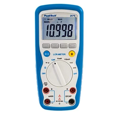 Afbeelding van PeakTech 2175 LCR weerstandsmeter, capaciteit, inductie, 11.000 counts, verlicht lcd display, IP67 waterdicht, digitale multimeter, ampèremeter, continuïteitstester