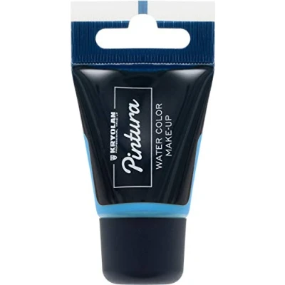 Afbeelding van Kryolan Pintura Water Color Make uptube 20 ml, kleur: hemelsblauw, 15 kleuren, wasbaar, parfumvrij, parabenen, ideaal voor kinderen, feesten, carnaval, Halloween