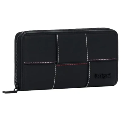 Afbeelding van Desigual Portemonnee Mone Yoko Fiona Long Wallet Black Zwart