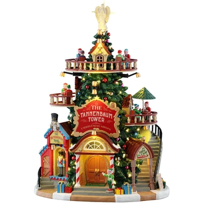 Afbeelding van Lemax the tannenbaum tower christmas shops Santa&#039;s Wonderland 2025