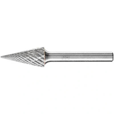 Afbeelding van PFERD SKM 1225/6 ALLROUND hardmetalen hoogrendementsstiftfrees spitse kegelvorm 12x25mm 6mm universeel grof 21001037