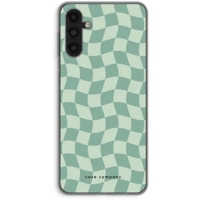 Afbeelding van Case Company® hoesje geschikt voor Samsung Galaxy A04s Grid Groen Soft Cover Telefoonhoesje Bescherming aan alle Kanten en Schermrand