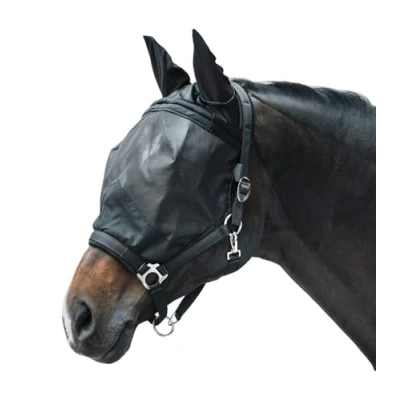 Afbeelding van Waldhausen Vliegenmasker Halster Premium Met oren Zwart