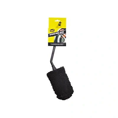 Afbeelding van Meguiar&#039;s Supreme Angled Wheel Brush Medium Velgenborstel 1 stuks Zwart Extra zacht