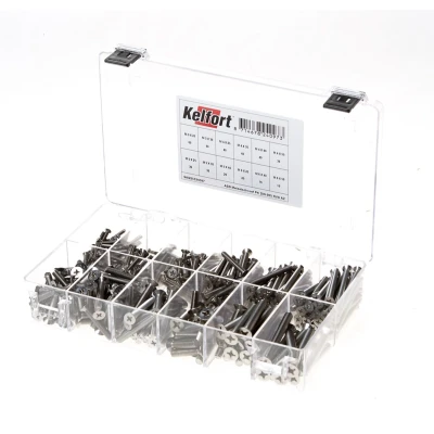 Afbeelding van Kelfort Assortimentsdoos metaalschroef RVS A2 platkop DIN 965