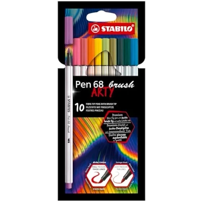 Afbeelding van Brushstift STABILO Pen 568/10 Arty assorti set à 10 stuks