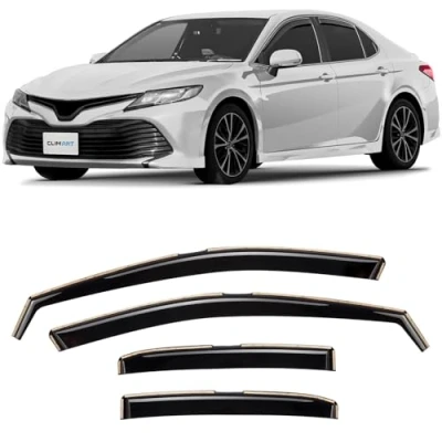 Afbeelding van CLIM ART Set van 4 autodeflectoren voor/compatibel met Toyota Camry 2017 2024 Sedan, autospoiler, om in te steken