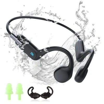 Afbeelding van HIFI WALKER Bluetooth 5.3 draadloze hoofdtelefoon met beengeleiding, sporthoofdtelefoon, MP3, waterdicht, 32 GB, ideaal voor hardlopen, fietsen, fitness en kantoor