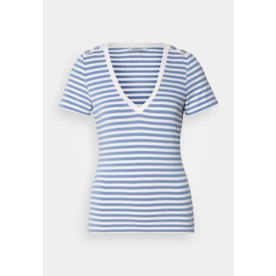 Afbeelding van Morgan Tshirt print, Dames, Maat: Small, Off white/fjord