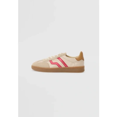 Afbeelding van GANT Cuzima Sneakers laag, Dames, Maat: 38, Beige/cerise Leer en textiel