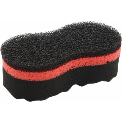 Afbeelding van Duospons zwart/rood met anti insectenlaag 22 cm x 11,3 7,4