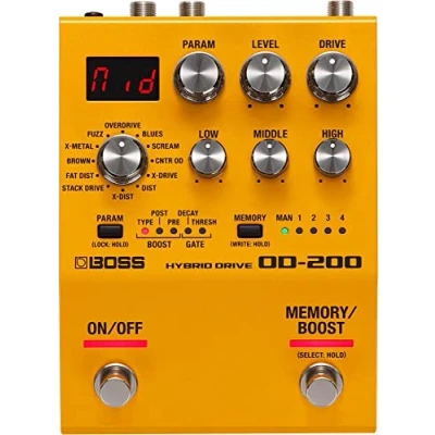 Afbeelding van Boss OD 200 Hybrid Overdrive Geel