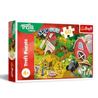 Afbeelding van Trefl The Treflik Family, de op boerderij puzzel 60 stukjes kleurrijke puzzels van Treflik, entertainment, vrije tijd voor kinderen vanaf 4 jaar