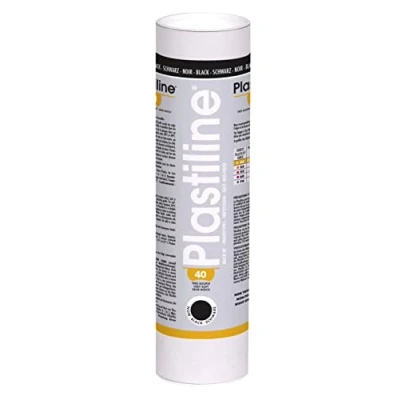 Afbeelding van Plastiline 1940T tube plasticine boetseermassa, hoge precisie modelleren, snijden, vormen hardheid 40 (zeer zacht) 1 kg zwarte tint gemaakt in Frankrijk