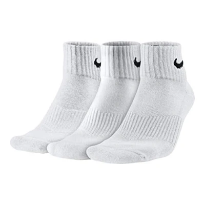 Image de Nike Cushion Quarter Chaussettes Mixte adulte lot de 3 Blanc/Noir 38 42