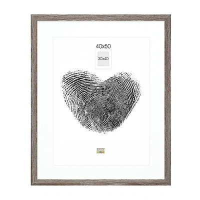 Afbeelding van Deknudt Frames fotolijst grijs met passe partout 30x40 / 40x50 cm