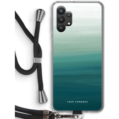 Afbeelding van Case Company® hoesje met Koord geschikt voor Samsung Galaxy A32 5G Ocean Telefoonhoesje Zwart Bescherming aan alle Kanten en Over de Schermrand