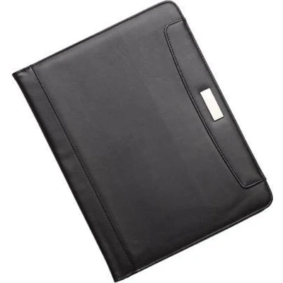 Afbeelding van Juscha Ju 96086 Schrijfmap Alassio Mares A4 Kunstleer Zwart Notablok Rekenmachine 33X26X2,5Cm