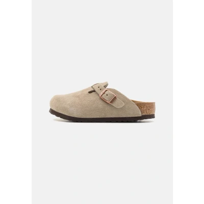 Afbeelding van Birkenstock Boston KIDS Unisex Pantoffels voor kinderen, Maat: 30, Beige Veloursleer