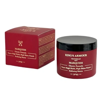 Afbeelding van King&#039;s Armour Marquess Classic Pomade Super High Hold, Shine Finish, 110 ml