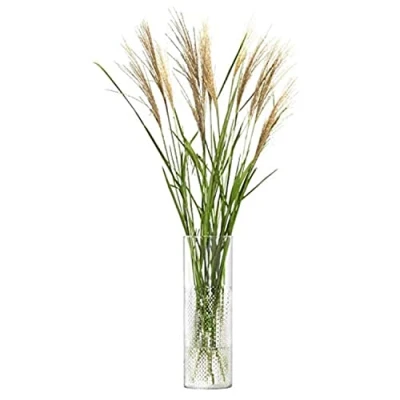 Afbeelding van L.S.A. Wicker Vaas 40 cm Glas Transparant