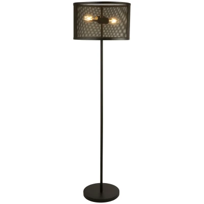 Afbeelding van Searchlight Fishnet Staanlamp 145 Cm Mat Zwart