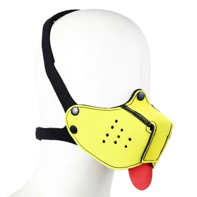 Afbeelding van Neoprene Puppy Dog Geel Mond masker