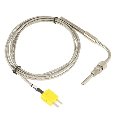 Afbeelding van Sensorsondes van het type K, thermokoppeltemperatuursensor K EGT thermokoppel met blootgestelde eindkap en aansluiting 5 mm diameter schroefdraadgrootte 1/8 inch NPT