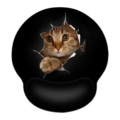 Afbeelding van CHUQING Ergonomische muismat met gelpolssteun kattenmotief