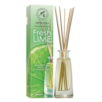 Afbeelding van Limoen Huis Geur 100 ml met 8 Bamboestokken Puur &amp; Natuurlijke Lyme Geen Alcohol Beter Diffuser voor Aromatherapie Thuis Keuken Boetiek Spa