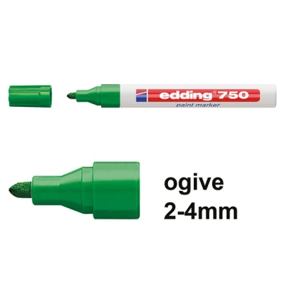 Image de edding marqueur peinture 750, pointe ogive, vert