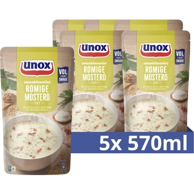 Afbeelding van Unox Soep Mosterd Zak 5x570ml