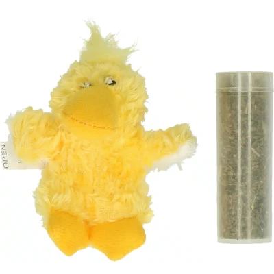 Afbeelding van Kong Kat Pluche Eend Geel Catnip 9X5X5,5 CM