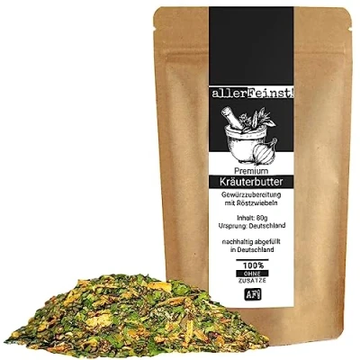 Afbeelding van AllerFeinst! Hoogwaardige kruidenboterkruiden met gegrilde uien kruidenbereiding voor heerlijke kruiden, boter en meer, 1 verpakking (1 x 80 g)