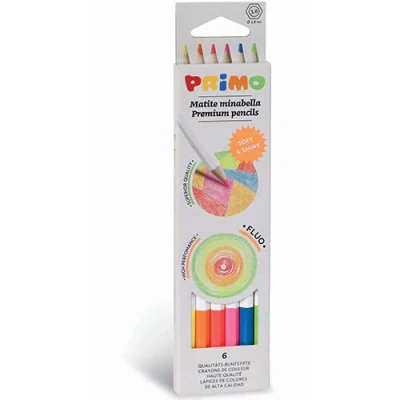 Afbeelding van Primo kleurpotloden fluor 6st