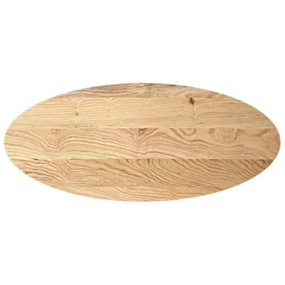 Afbeelding van vidaXL Tafelblad 140x60x4 cm ovaal massief eikenhout