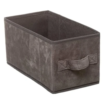 Afbeelding van Opbergmand/kastmand 7 liter donkergrijs polyester 31 x 15 cm Opbergboxen Vakkenkast manden