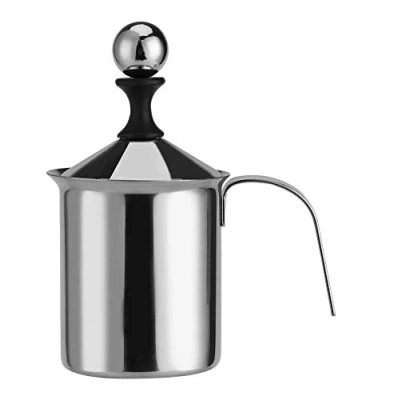 Afbeelding van Yosoo 400 ml/800 ml handmatige schuimborstel, melkopschuimer, melkkannetje van roestvrij staal voor cappuccino latte macchiato (400 ml)