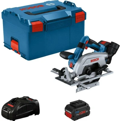 Afbeelding van Bosch Professional GKS 18V 57 2 L Accu cirkelzaag Zaagdiepte 90 (max.) mm Incl. accus, lader, koffer 18 V 5.5 Ah