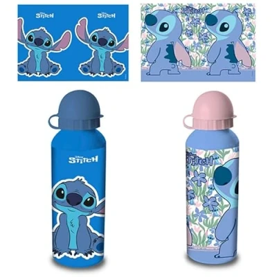 Afbeelding van Coriex Aluminium waterfles 500 ml Stitch dop met roze tuit
