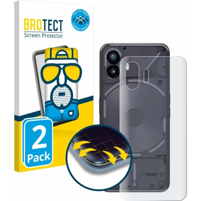 Afbeelding van BROTECT Screenprotector voor Nothing Phone (2) (Achterkant) Folie Beschermfolie matte volledig dekking (2 Stuks)