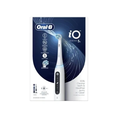 Afbeelding van Oral B iO 5S White Elektrische Tandenborstel Micro Vibrerende Borstelharen A.I. Poetsherkenning