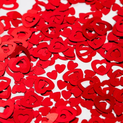 Image de Confetti coeur rouge ouvert 14 grammes