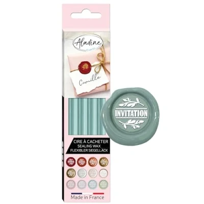Afbeelding van Aladine Zegel Wax Sticks Set 4 stuks Eucalyptus Groen