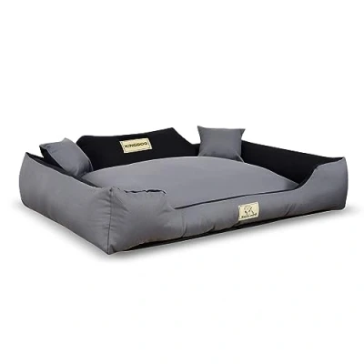 Afbeelding van KINGDOG Hondenbed / Dierenmand 115x95 cm grijs/zwart