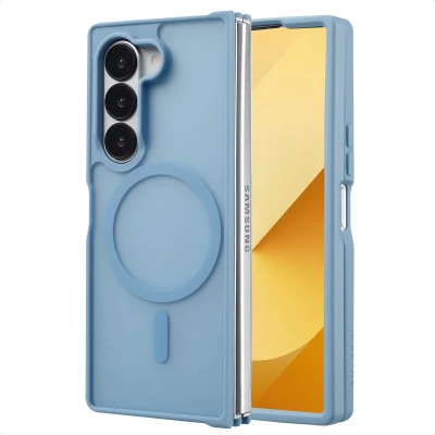 Afbeelding van imoshion Hoesje Geschikt voor Samsung Galaxy Z Fold 6 Color Guard Backcover MagSafe Lichtblauw