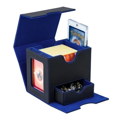 Afbeelding van Tolesum MTG Opbergdoos met 2 Commander displays, magnetische kaarthouder, 35pt, geschikt voor 100 dubbele envelopkaarten, Magic TCG verzamelkaartenbox, incl