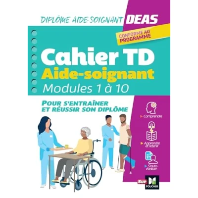 Afbeelding van Cahier d&#039;entrainement diplome aide soignant deas